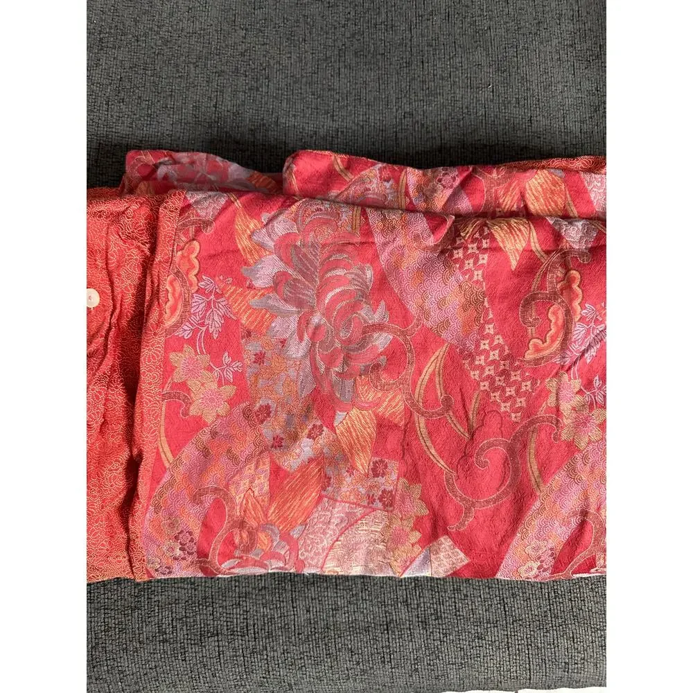 Yves Delorme Paris Asian  Floral Cotton Duvet Cover Vine Back Queen RETIRED